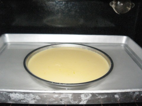 Flan in pan