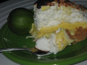 Coconut Key Lime Pie slice