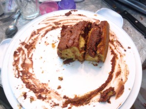 PB Cake aftermath